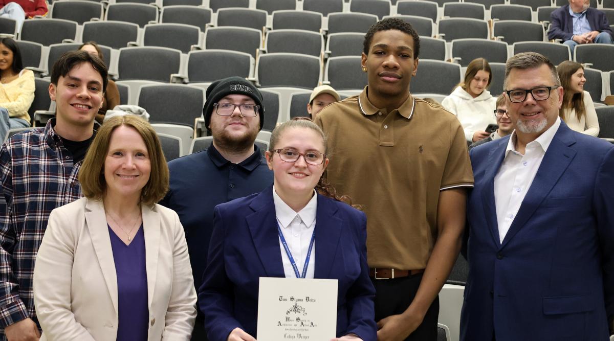 Newest members of Tau Sigma Delta 