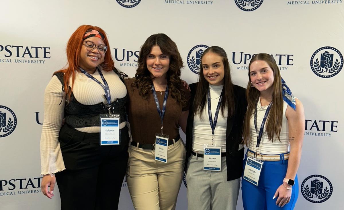 students at a conference