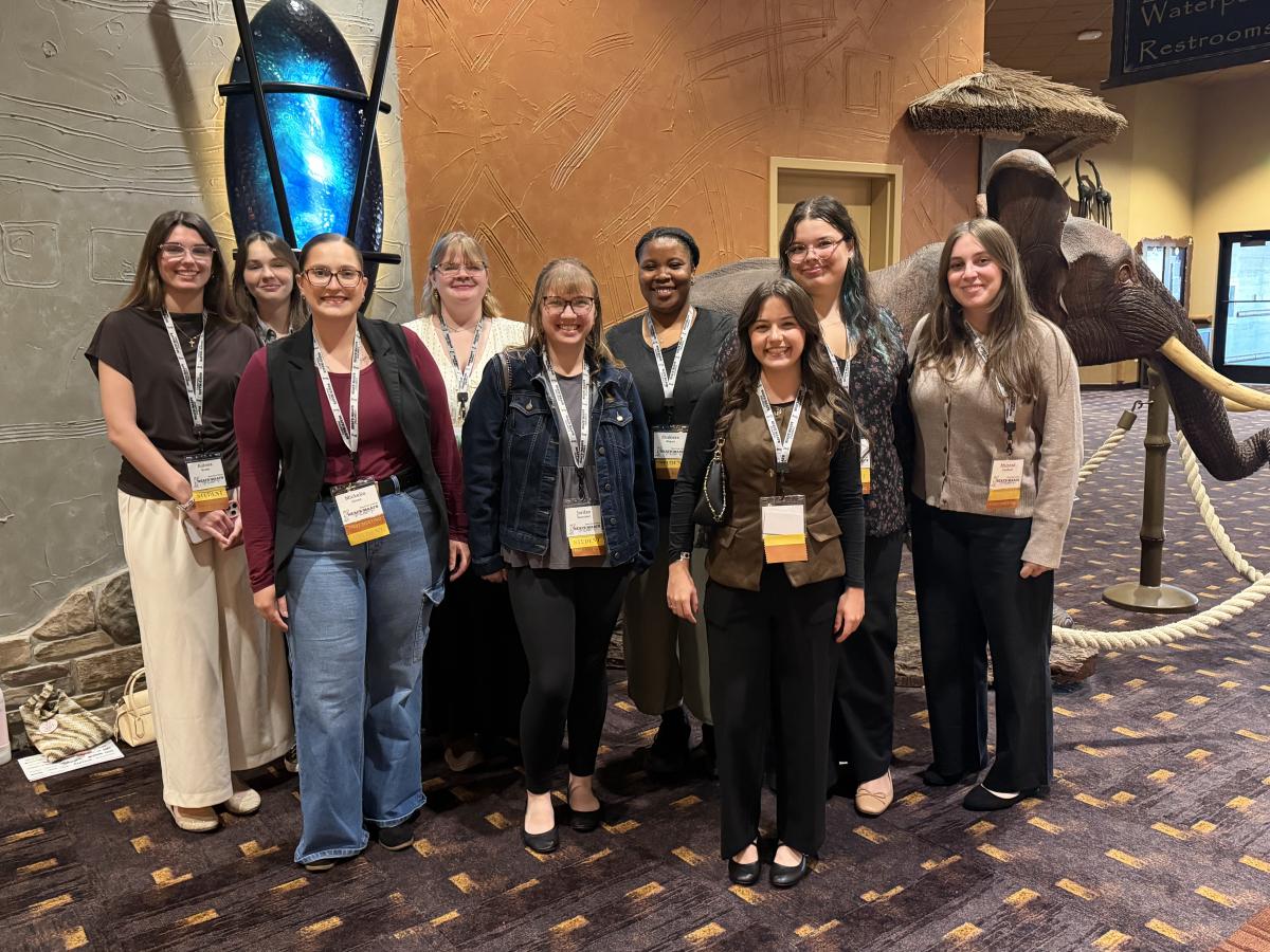 students at a forensics conference