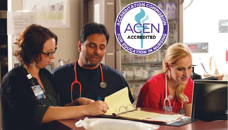 Students work with an instructor.