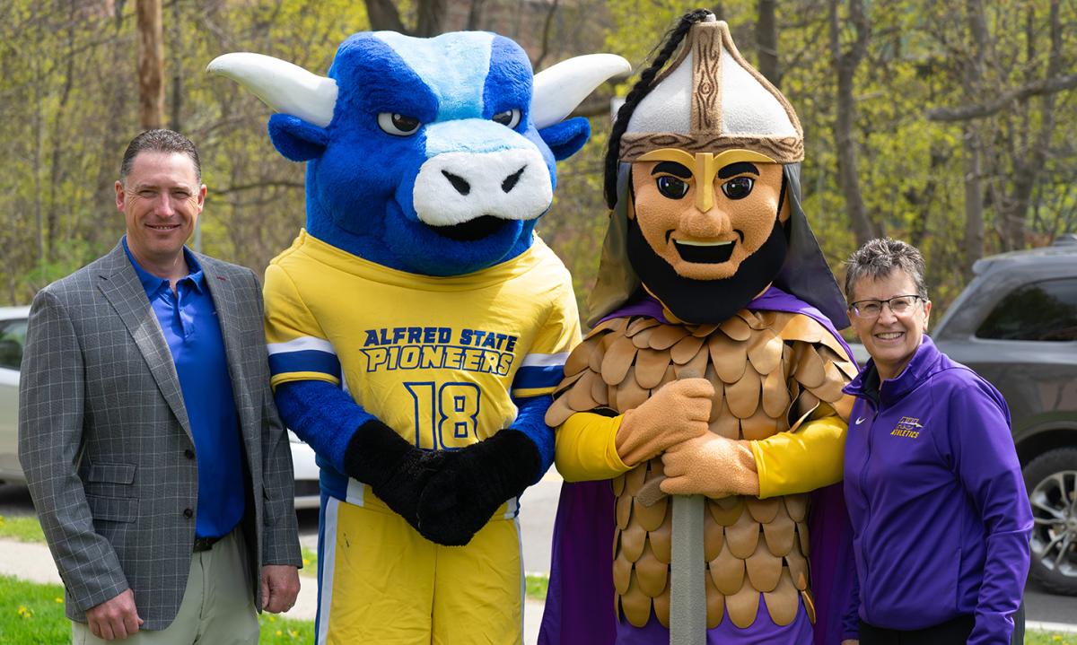 Athletic Directors with mascots