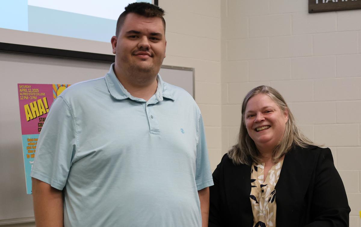 Josh Heafey accepts award