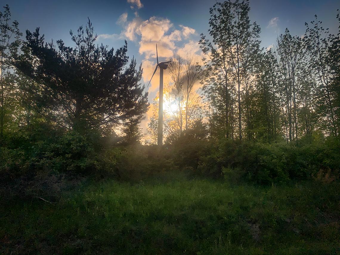 Wind turbine on the Alfred State campus