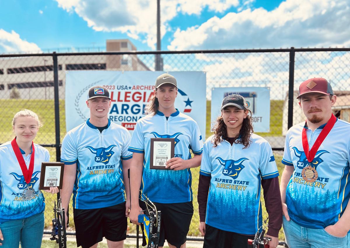Top performers at the East Region Championships. (L to R:) Brianna Fagan, Travis Cooney, Matt Stungis, Matt Szczepanski, and Ben Kingsley.
