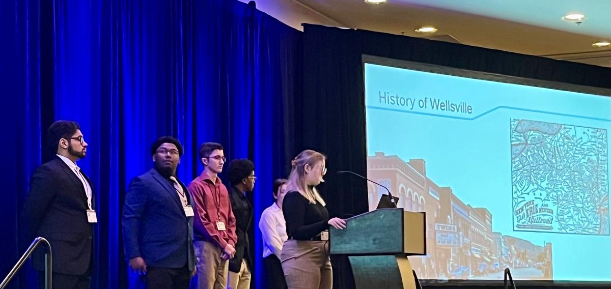 Six Alfred State students presenting at the Appalachian Teach Project symposium