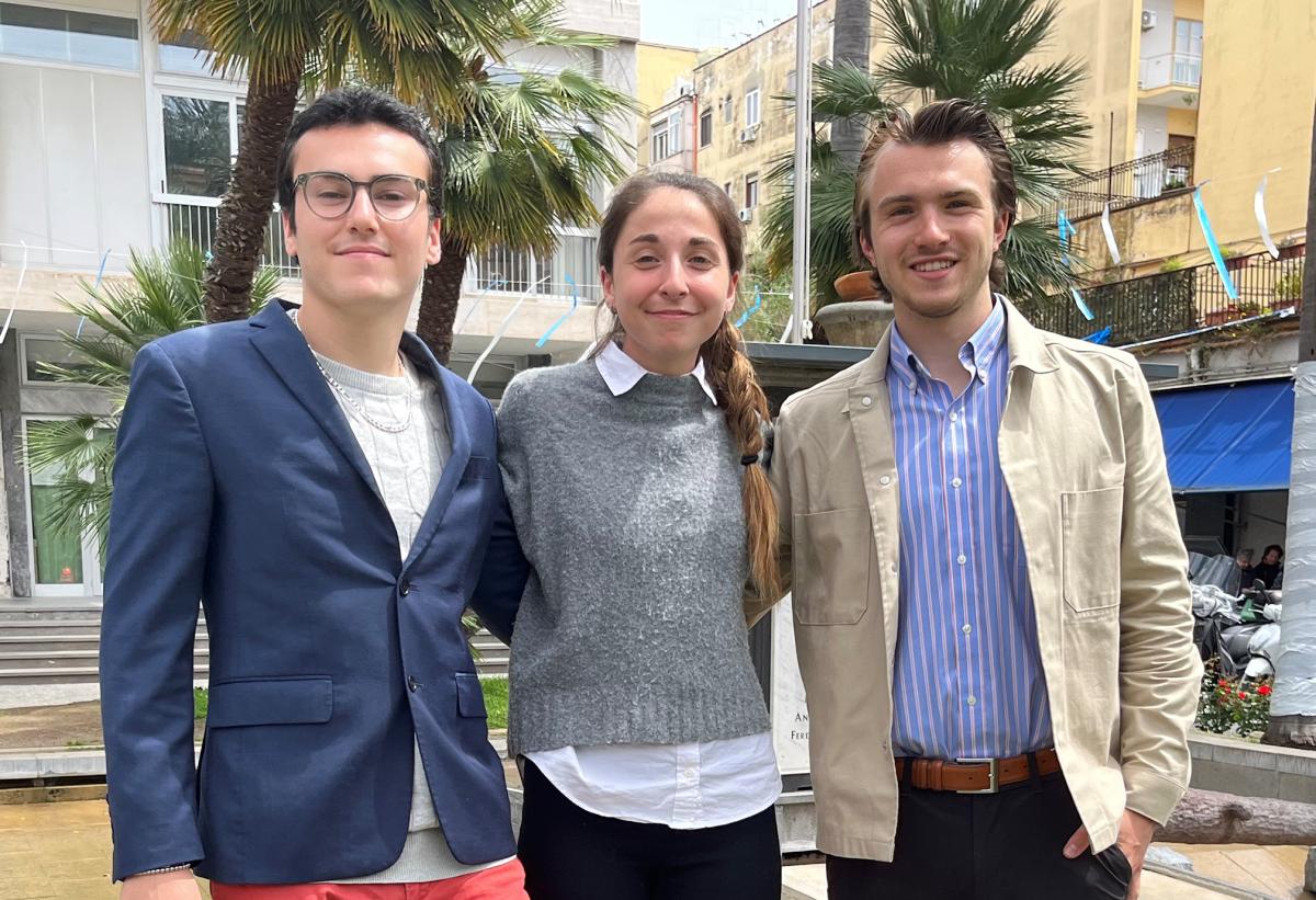 Alfred State architecture students (L to R) Aiden Bonomo, Katie Petix, and Jack Christie were honored for their projects in the HOME competition. 