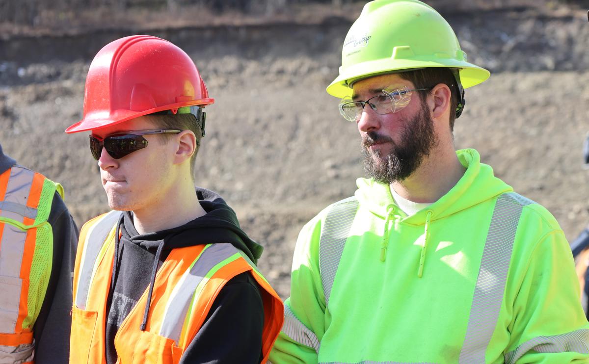 Student looks on during a project