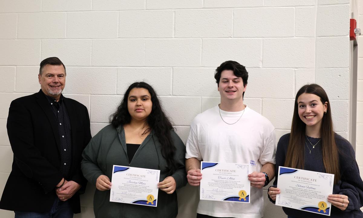 students with their awards