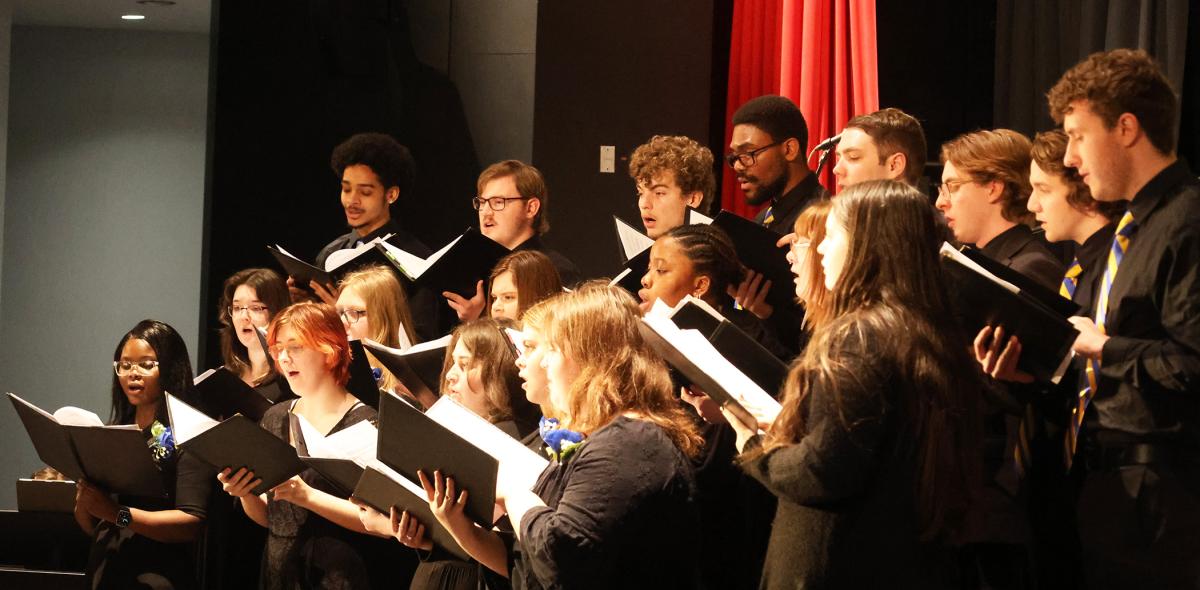 The Alfred State chorus performs