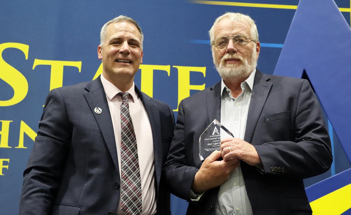 Craig Clark honored by Dr. Steven Mauro