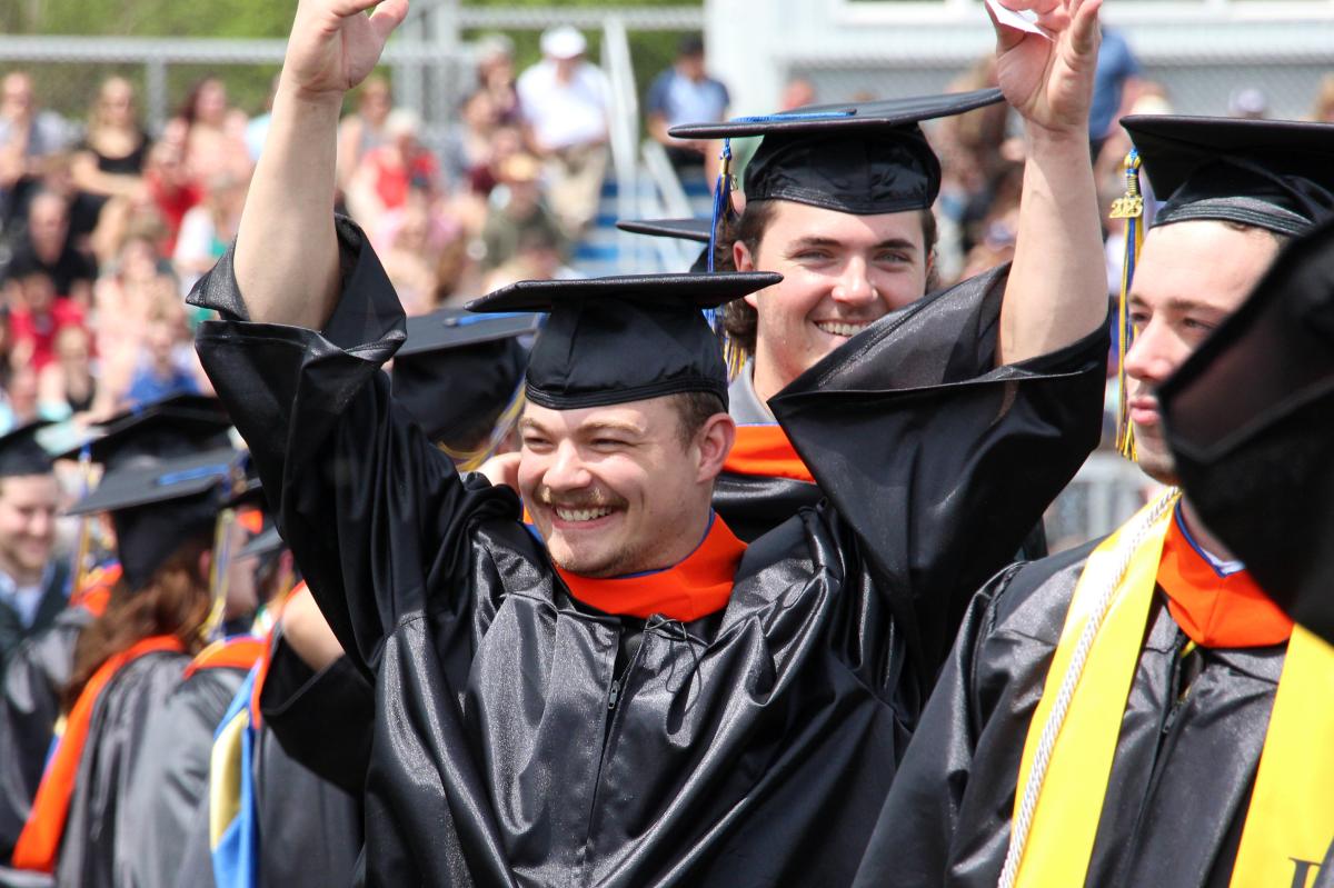 An Alfred State 2023 graduate celebrates