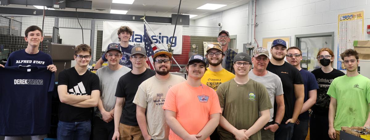 Derek Correa with his classmates