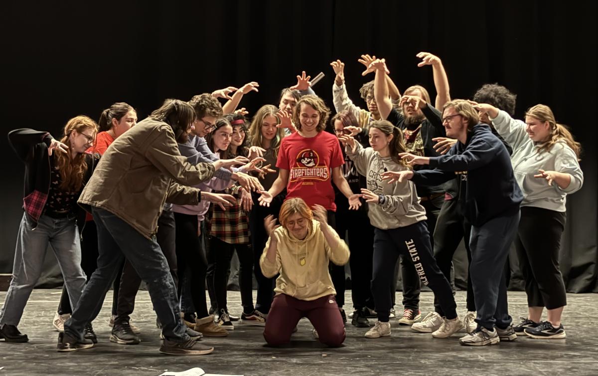 Cast of the Fall Musical at a recent practice