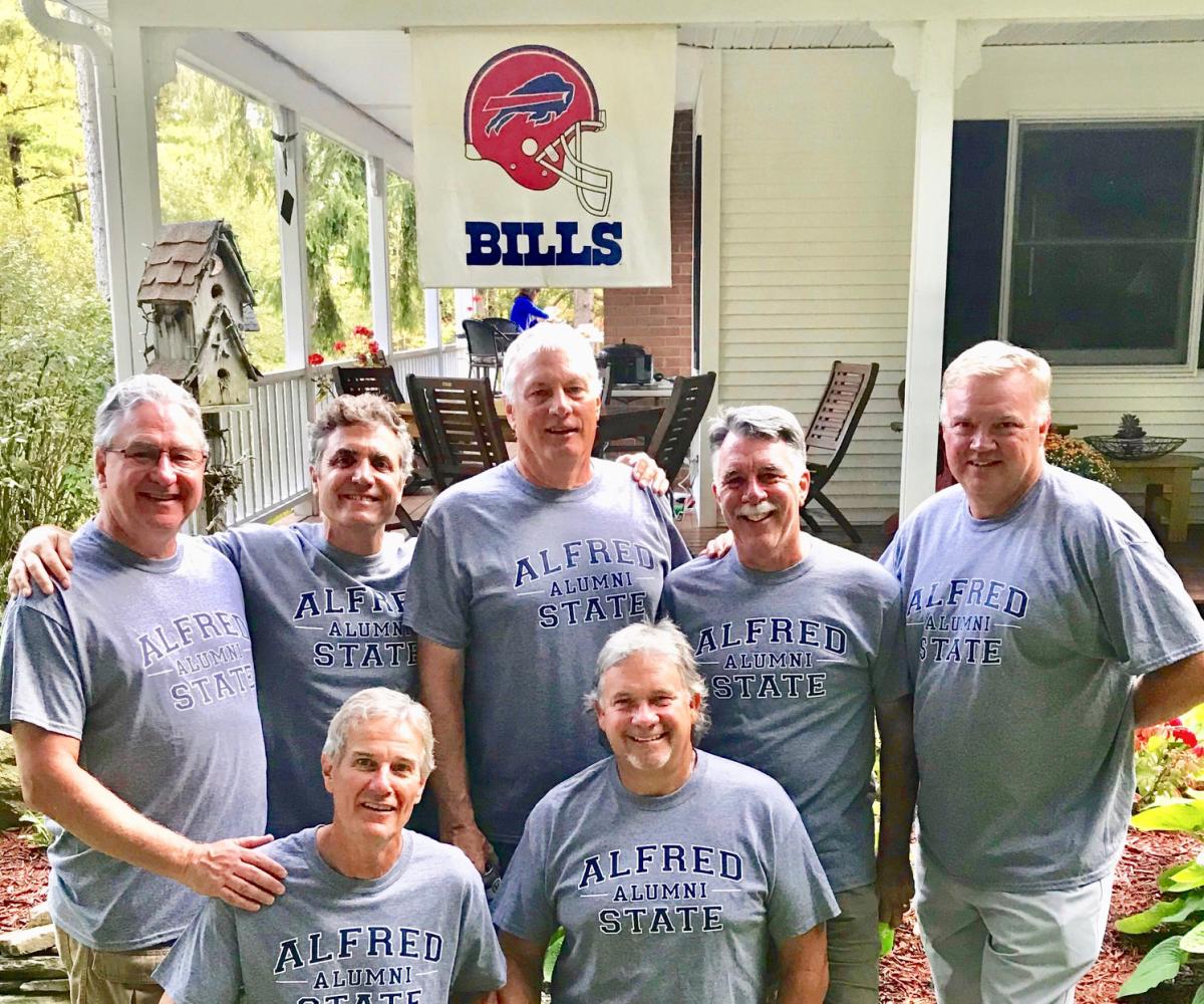 Friends at a Bills game.