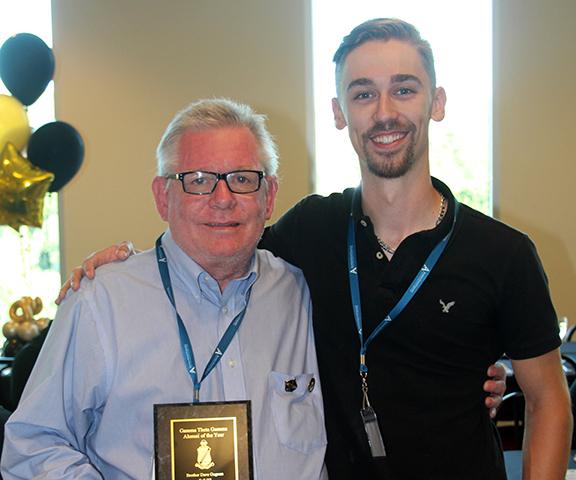 David Gagnon with Nate Hayes at the Gamma Theta Gamma celebration