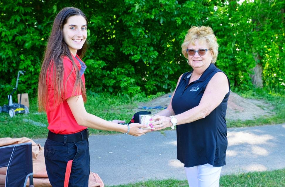 Jenna George with a sponsor