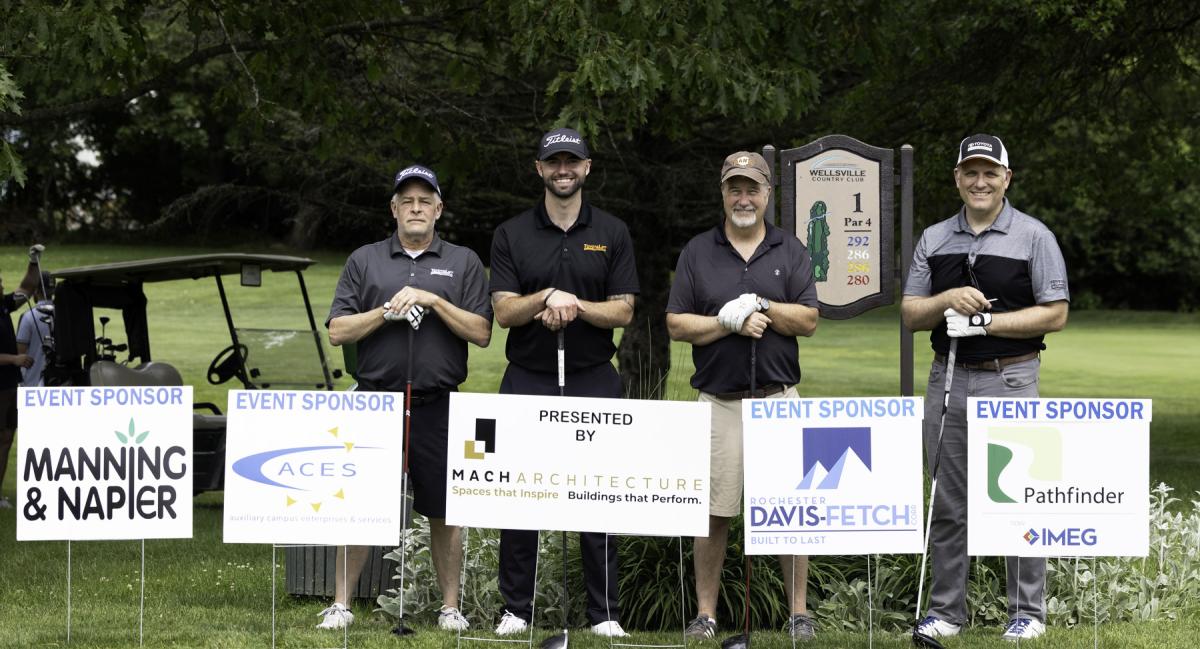 Winning team of the Alfred State Golf Tournament