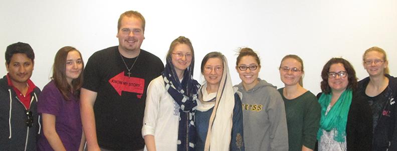 Natalia and Vera Sytch with Alfred State Honors Program members