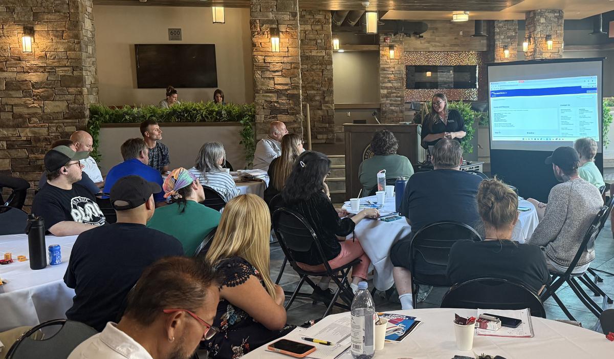 New employees at an Orientation session.