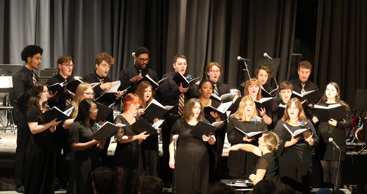 students performing in a concert
