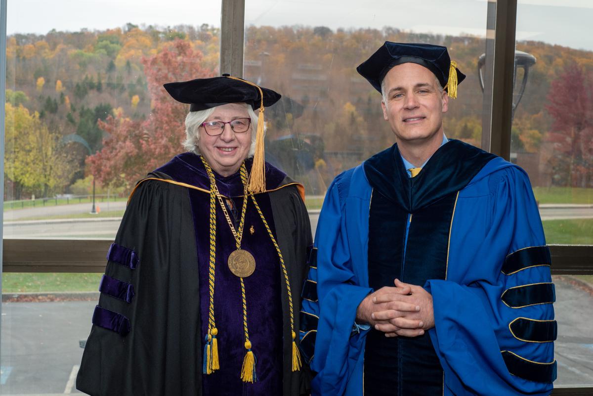 College Council Chair Pat Fogarty at the Inauguration of Alfred State College President Dr. Steven Mauro in November 2022.