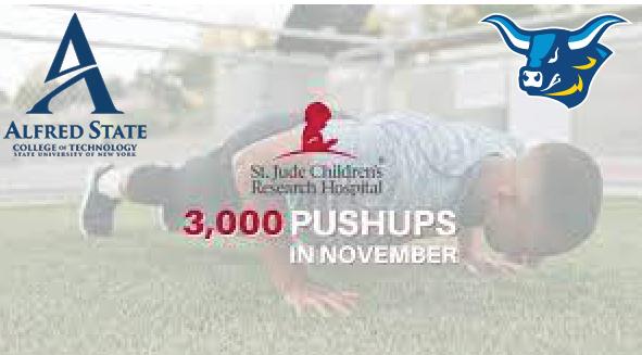 Alfred State College University Police is teaming up with the ASC student-athletes and the Alfred Fire Department to participate in the 3,000 pushup challenge.