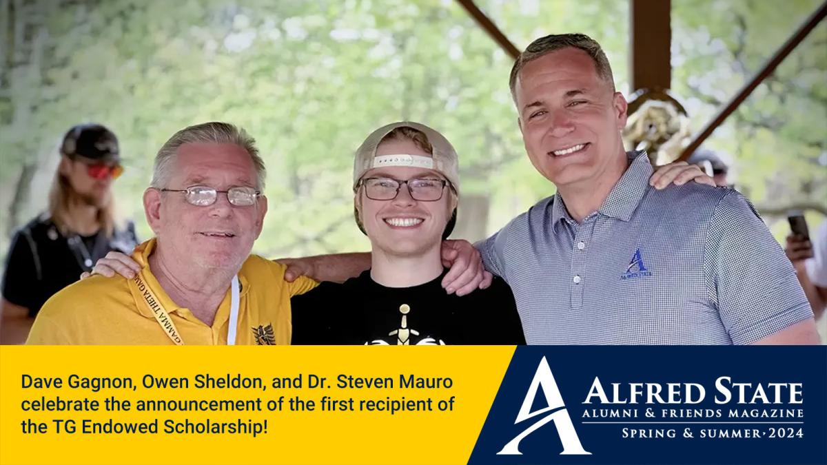 Scholarship winner celebrates