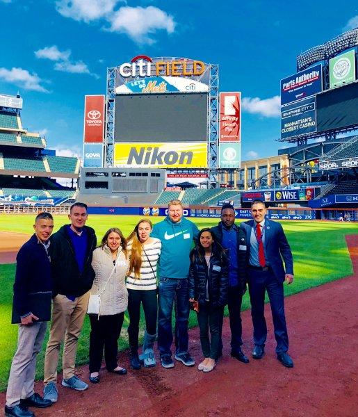 Students at Citi Field