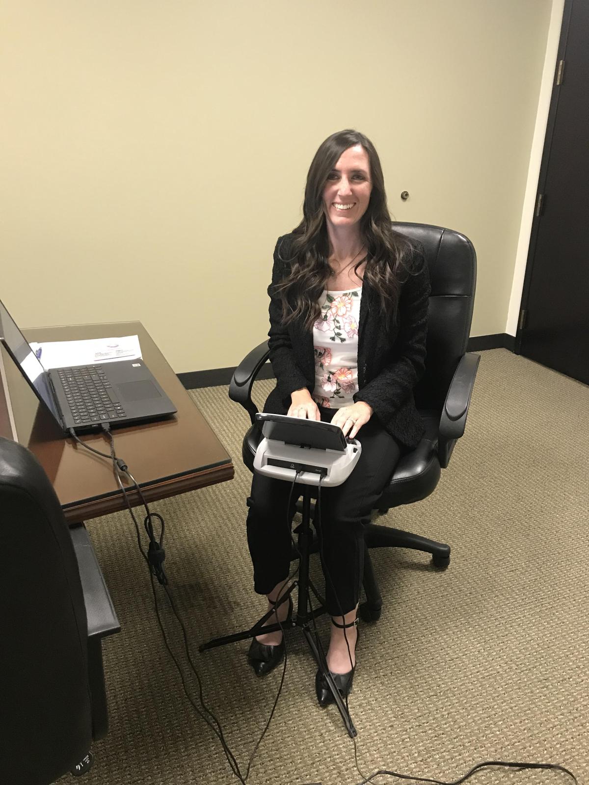 Tara Thomas is a court reporter