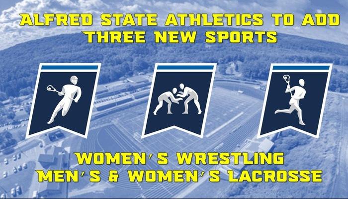 Alfred State to add three new sports - NCAA logos for lacrosse and and wrestling 
