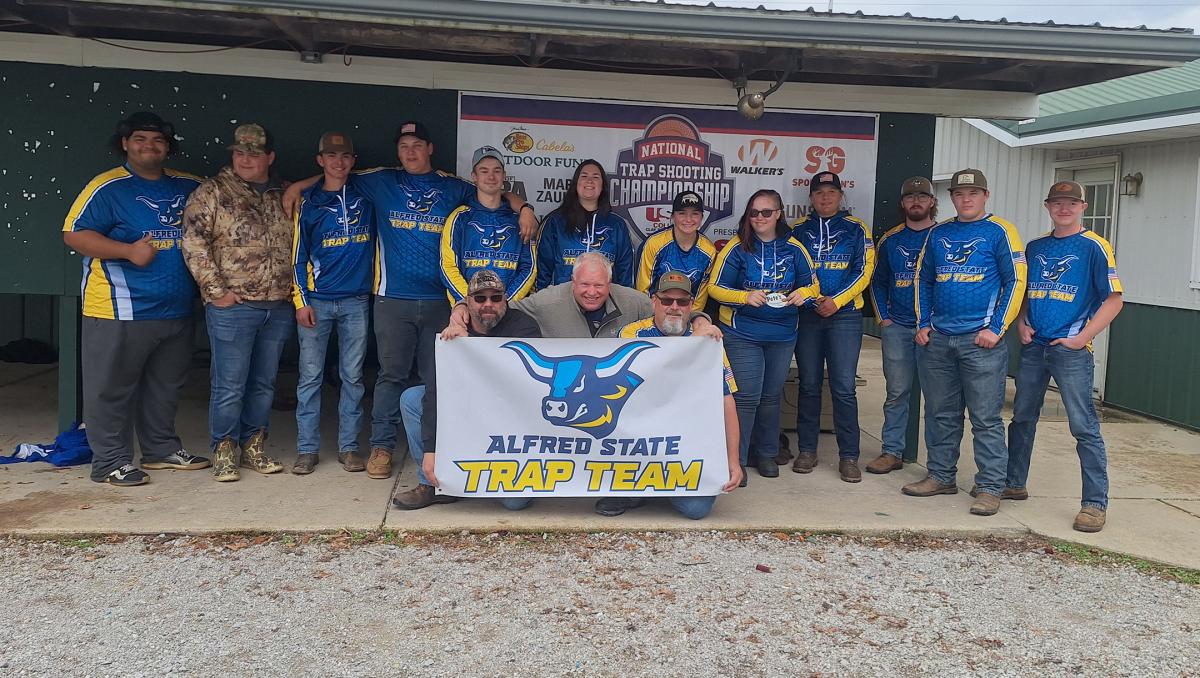 Trap team poses at National Championship