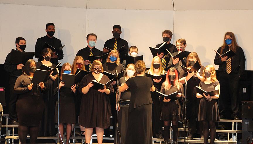 Alfred Voices performs at the spring performing arts concert.