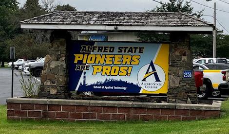 front sign on the Wellsville campus