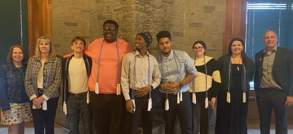 Alfred State Chi Alpha Epsilon inductees.