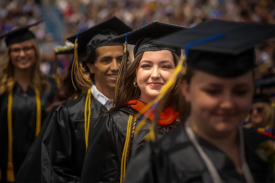 Photo of a closeup of a female ASC graduate.