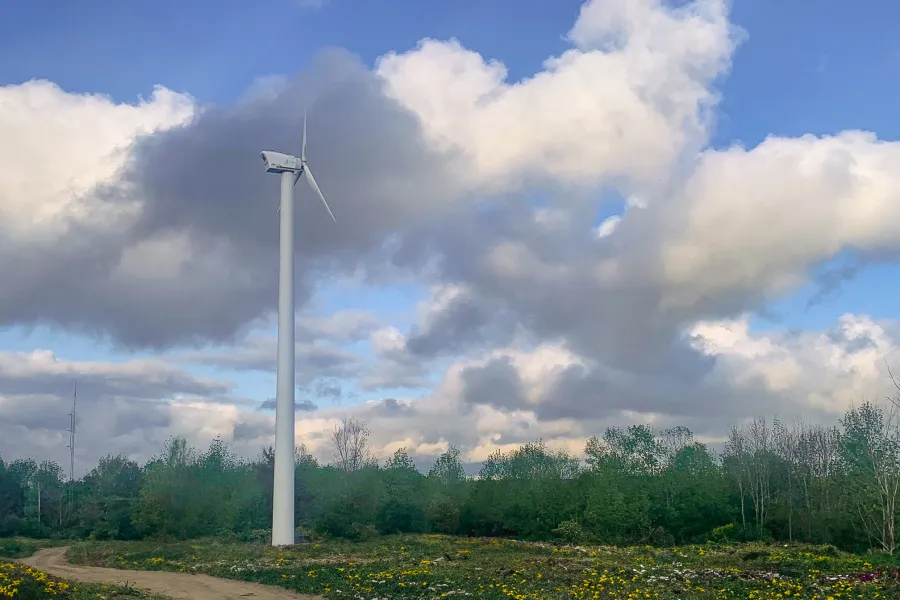 wind turbine on campus