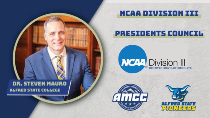Dr. Steven Mauro has been named to the NCAA Division III Presidents Council