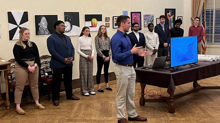Alfred State architect students present redesign plans to the Wellsville community
