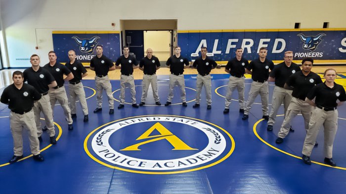 The 2022 Alfred State Police Academy featured fourteen graduating cadets. The 2023 Academy begins on May 15.