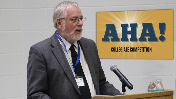 Interim VP for Academic Affairs and Economic Development Dr. Craig Clark thanked both Alfred State College faculty and students at the recent AHA!