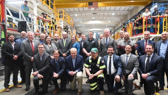 Alfred State College President, Dr. Steven Mauro, is among Southern Tier leaders at the Alstom event with US Senate Majority Leader Chuck Schumer. Alfred State’s partnerships with Alstom are multi-faceted.
