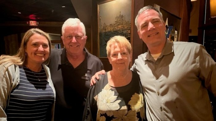 Danielle White along with Dennis Weimer, ’65, Kathleen Weimer, and Alfred State President Dr. Steven Mauro on a recent trip to Florida