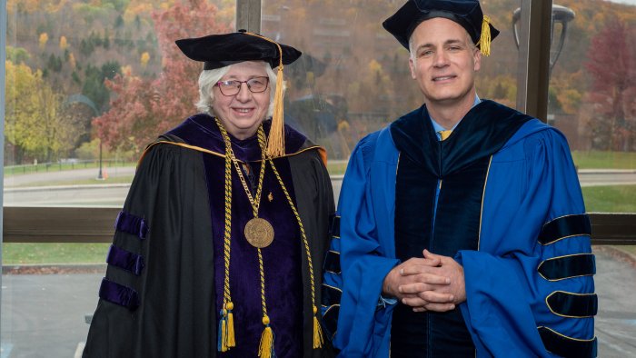 College Council Chair Pat Fogarty at the Inauguration of Alfred State College President Dr. Steven Mauro in November 2022.