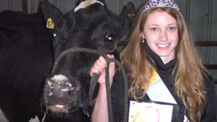 Dairy Princess with pretty cow
