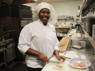 Kayana Gray in the kitchen