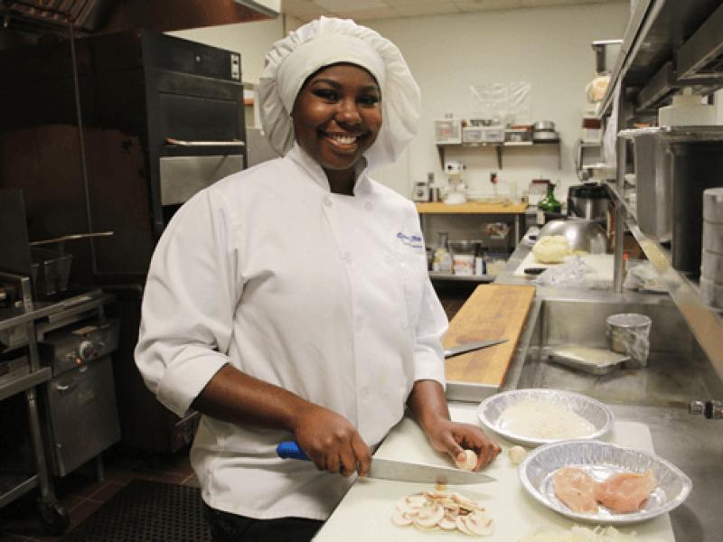 Kayana Gray in the kitchen