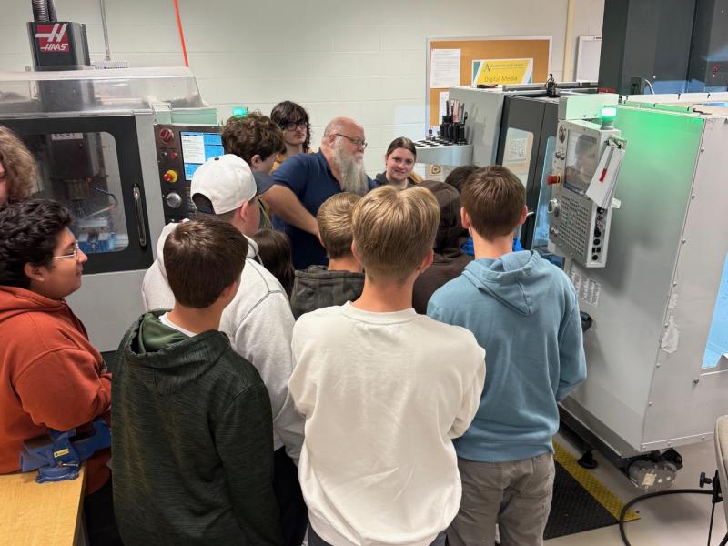 students learn about manufacturing careers