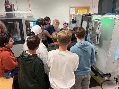 students learn about manufacturing careers