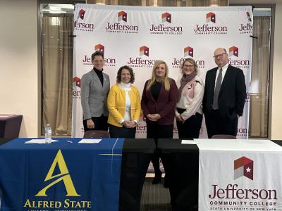 Alfred State and Jefferson CC administrators celebrate new partnership