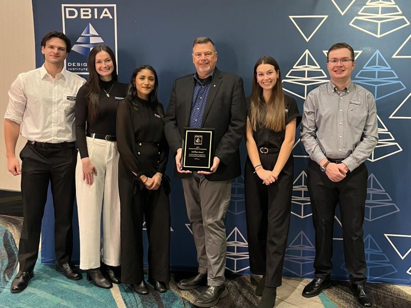 Design-Build team with their third place award